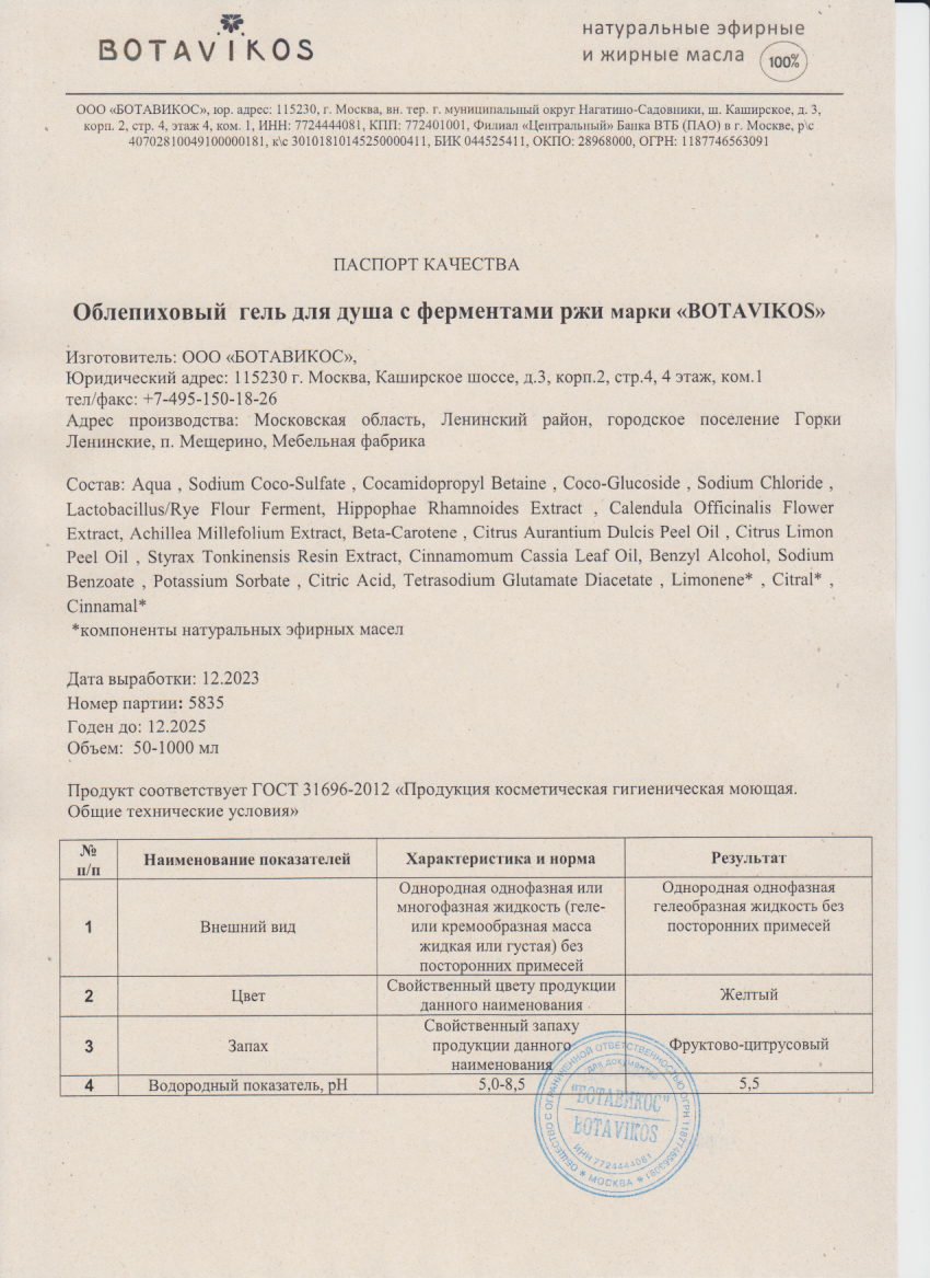 Паспорт №122023
